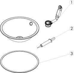 Alape Einbauwaschtisch EBK450 2002000000 Ø 45 Cm, Weiss, Mit Überlauf, Ohne Hahnloch -Langlebige Werkzeuge Alape Einbauwaschtisch EBK450 2002000000 o 45 cm weiss mit Ueberlauf ohne Hahnloch 4