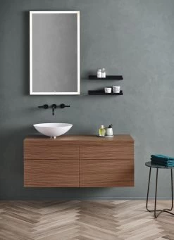 Alape Lichtspiegel 6741001899 Mattschwarz, 450x800x40mm