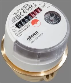 Allmess Austauschwasserzähler 0203212206 3-W +m, Q3 2,5, DN 15, Warm Bis 90 °C