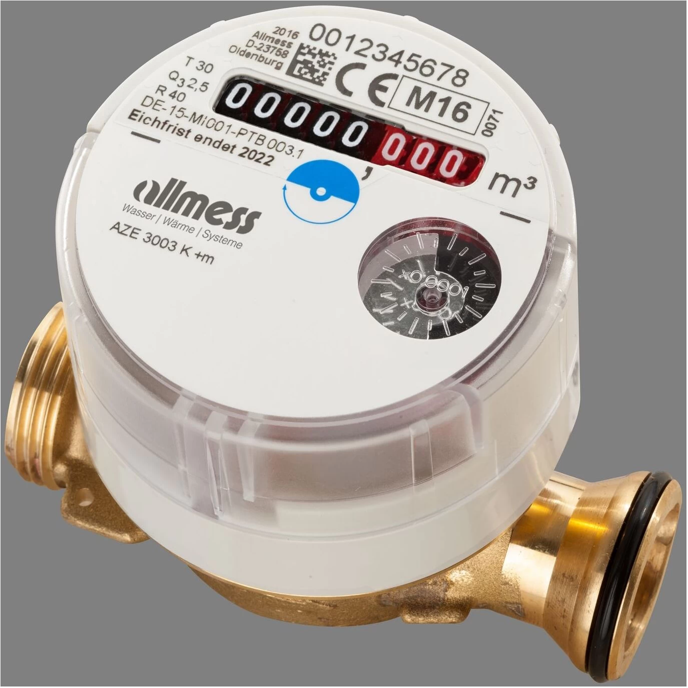 Allmess System V Austauschwasserzähler 0902112206 AZE-3003-K+m, Q3 2,5, DN 15, 86 Mm, Bis 30 °C 3 Allmess System V Austauschwasserzähler 0902112206 AZE-3003-K+m, Q3 2,5, DN 15, 86 Mm, Bis 30 °C
