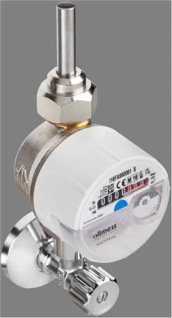 Allmess Waschtischwasserzähler 1201112206 WTZ 3-V-K+m, Q3 2,5, DN 15, 82mm, 3/8"