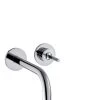 Hansgrohe Axor Uno Wand Waschtischarmatur 38113820 Brushed Nickel, Mit Rosetten, Ausladung 165mm -Langlebige Werkzeuge Axor Uno Wand Waschtischarmatur 38113820 Brushed Nickel mit Rosetten Ausladung 165mm