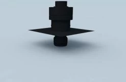 Bertrams Polyline EW Mündungsanschluss 40MAF60P PE, DN 60, Mit Hinterlüftung, Schwarz