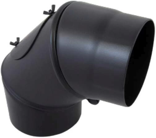 Bertrams ST-Pu Segmentbogen 08SBV-RV-150L Ø 150 Mm, 3-tlg, Frei Verstellbar 0-90°, Pulverbeschichtet, Schwarz 4 Bertrams ST-Pu Segmentbogen 08SBV-RV-150L Ø 150 Mm, 3-tlg, Frei Verstellbar 0-90°, Pulverbeschichtet, Schwarz – Bild 2