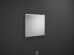 Burgbad Eqio Leuchtspiegel SIGZ065F2009 65 X 63,5 X 6 Cm, Weiß Hochglanz, Horizontale LED-Aufsatzleuchte