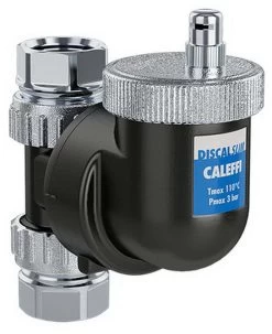 Caleffi Discal Mikroblasenabscheider SLIM 551801 Ø 18mm Klemmverschraubung, Kunststoff-Gehäuse