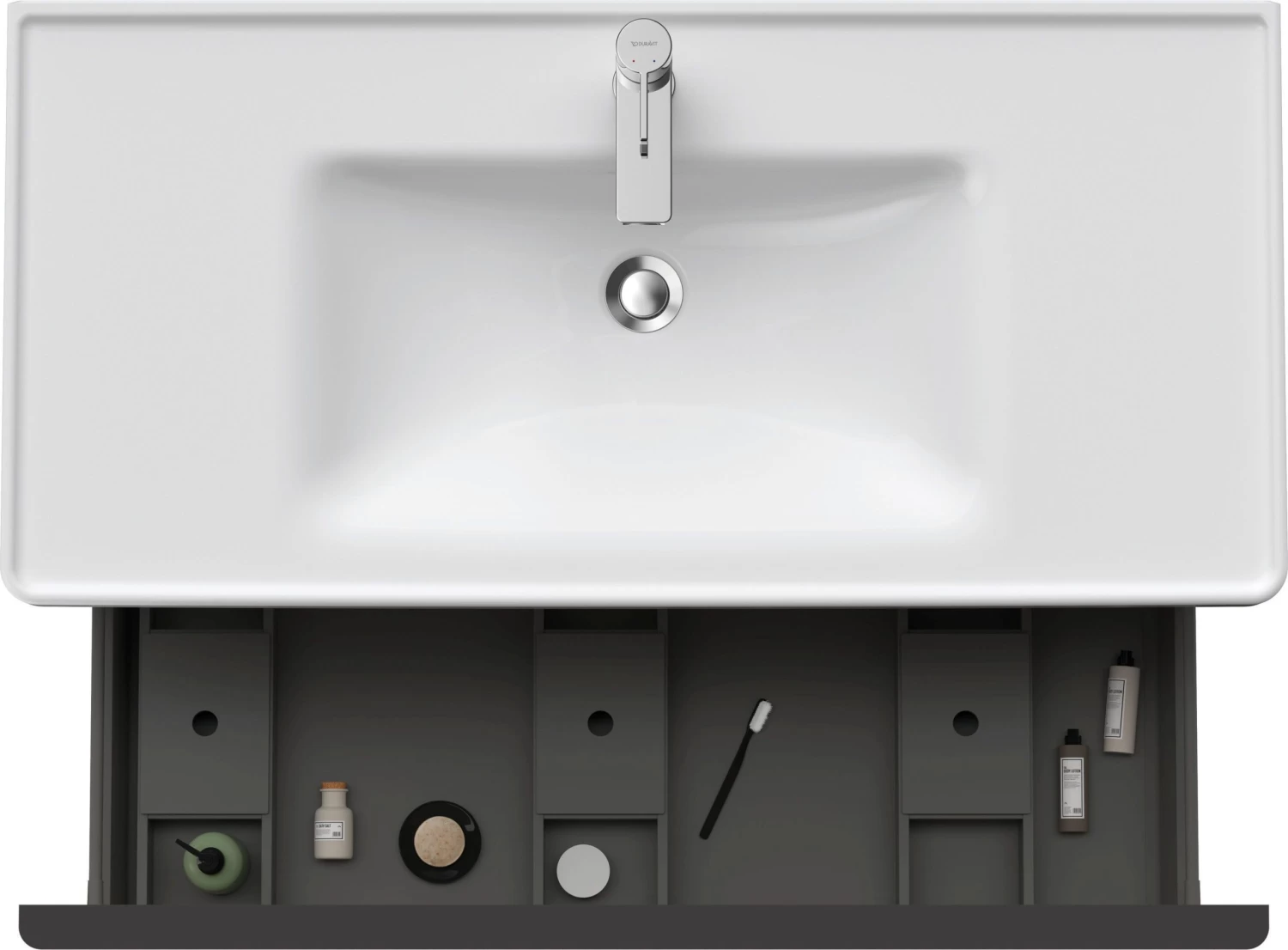 Duravit D-Neo Waschtisch-Unterschrank DE425603535 98,4 X 45,2 Cm, Eiche Terra, Wandhängend, 1 Auszug 6 Duravit D-Neo Waschtisch-Unterschrank DE425603535 98,4 X 45,2 Cm, Eiche Terra, Wandhängend, 1 Auszug – Bild 4