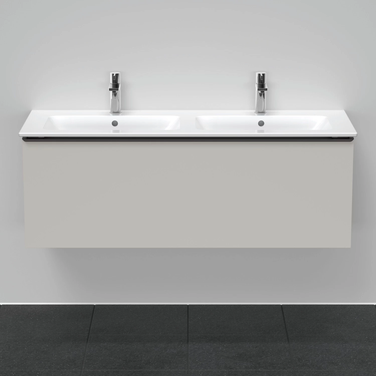 Duravit D-Neo Waschtisch-Unterschrank DE426500707 128 X 46,2 Cm, Betongrau Matt, Wandhängend, 1 Auszug 6 Duravit D-Neo Waschtisch-Unterschrank DE426500707 128 X 46,2 Cm, Betongrau Matt, Wandhängend, 1 Auszug – Bild 4