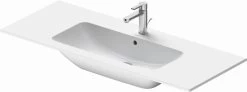 Duravit Me By Starck Möbel-Waschtisch 2336123260 123 X 49 Cm, Weiß Seidenmatt, Ohne Hahnloch, Mit Überlauf, Mit Hahnlochbank