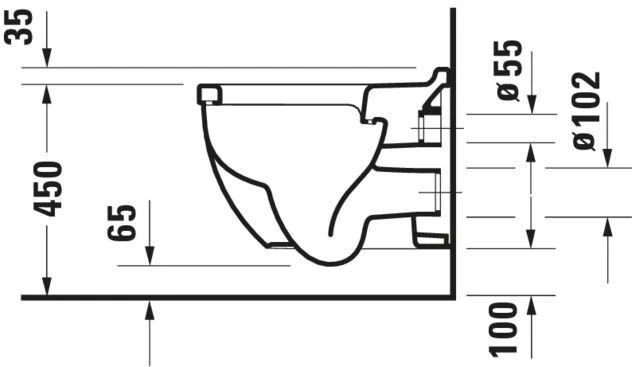 Duravit Starck 3 Wand Tiefspül WC 2215092000 Weiss, Sitzhöhe +5 Cm, HygieneGlaze 7 Duravit Starck 3 Wand Tiefspül WC 2215092000 Weiss, Sitzhöhe +5 Cm, HygieneGlaze – Bild 5