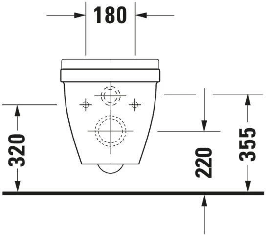 Duravit Starck 3 Wand Tiefspül WC 2215092000 Weiss, Sitzhöhe +5 Cm, HygieneGlaze 8 Duravit Starck 3 Wand Tiefspül WC 2215092000 Weiss, Sitzhöhe +5 Cm, HygieneGlaze – Bild 6