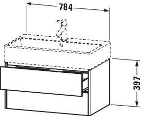 Duravit XSquare Waschtisch-Unterschrank XS419509191 78,4x39,7x46cm, 2 Schubkästen, Taupe 5 Duravit XSquare Waschtisch-Unterschrank XS419509191 78,4x39,7x46cm, 2 Schubkästen, Taupe – Bild 3