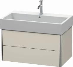 Duravit XSquare Waschtisch-Unterschrank XS419509191 78,4x39,7x46cm, 2 Schubkästen, Taupe