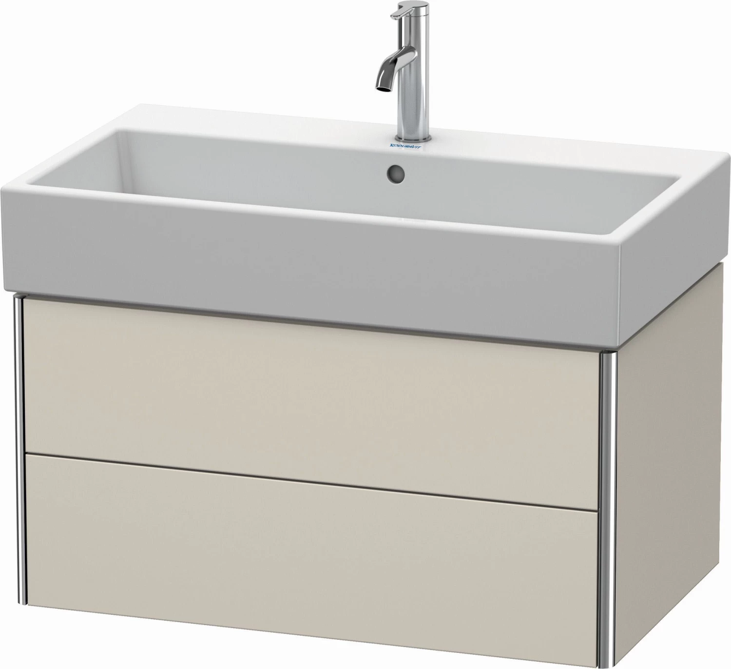Duravit XSquare Waschtisch-Unterschrank XS419509191 78,4x39,7x46cm, 2 Schubkästen, Taupe 3 Duravit XSquare Waschtisch-Unterschrank XS419509191 78,4x39,7x46cm, 2 Schubkästen, Taupe