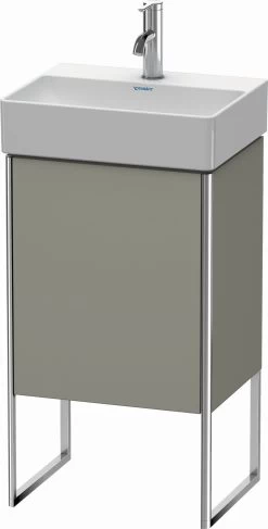 Duravit XSquare Waschtisch-Unterschrank XS4441R9292 43,4x49,9x34cm, Tür Rechts, Steingrau Seidenmatt