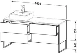 Duravit XSquare Waschtisch-Unterschrank XS4924R8585 160x53,8x54,8cm, 4 Auszüge, Rechts, Weiß Hochglanz 7 Duravit XSquare Waschtisch-Unterschrank XS4924R8585 160x53,8x54,8cm, 4 Auszüge, Rechts, Weiß Hochglanz -Langlebige Werkzeuge Duravit XSquare Waschtisch Unterschrank XS4924R8585 160x538x548cm 4 Auszuege rechts weiss hochglanz 2