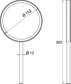 Emco Pure Handspiegel 109400133 Ø 152 Mm, 5-fach, Rund, Chrom -Langlebige Werkzeuge Emco Pure Handspiegel 109400133 o 152 mm 5 fach rund chrom 6
