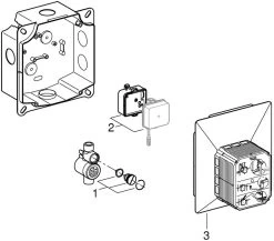 GROHE Urinal-Rohbauset Rapido U Für Manuelle Betätigung Oder IR-Elektronik 6/230 V -Langlebige Werkzeuge GROHE Urinal Rohbauset Rapido U fuer manuelle Betaetigung oder IR Elektronik 6 230 V 2