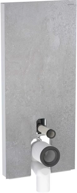 Geberit Monolith Stand-WC-Modul 131033JV5 Bauhöhe 114cm, Front Betonoptik, Seite Aluminium