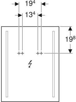 Geberit Option Lichtspiegel 500581001 Beleuchtung Beidseitig, 50 X 65 X 3,6 Cm -Langlebige Werkzeuge Geberit Option Lichtspiegel 500581001 Beleuchtung beidseitig 50 x 65 x 36 cm 3