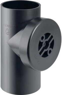 Geberit Pe Reinigungsstück 367451161 DN 100/100, 90Grad, Mit Runder Serviceöffnung, PE-HD