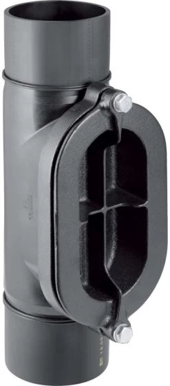 Geberit Pe Reinigungsstück 368454161 DN 125, 90Grad, Mit Ovaler Serviceöffnung, PE-HD