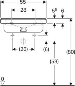 Geberit Renova Comfort Waschtisch 128556600 55 X 52,5cm, Weiß KeraTect, Ohne Hahnloch/Überlauf -Langlebige Werkzeuge Geberit Renova Comfort Waschtisch 128556600 55 x 525cm weiss KeraTect ohne Hahnloch Ueberlauf 2