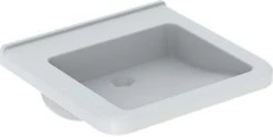 Geberit Renova Comfort Waschtisch 128556600 55 X 52,5cm, Weiß KeraTect, Ohne Hahnloch/Überlauf