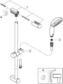 Grohe Tempesta 100 Brauseset 27854001 Chrom, 900mm, 1 Strahlart -Langlebige Werkzeuge Grohe Tempesta 100 Brauseset 27854001 chrom 900mm 1 Strahlart 2
