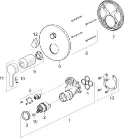 Hansa Hansadesigno Fertigmontageset 81119563 Wannenarmatur, Mit Funktionseinheit, Chrom -Langlebige Werkzeuge Hansa Hansadesigno Fertigmontageset 81119563 Wannenarmatur mit Funktionseinheit chrom 2