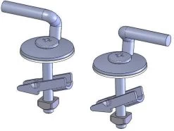 Haro BVO-Klappdübel Steckscharnier 408425 D4002G Edelstahl, Drehpunkthöhe 21mm