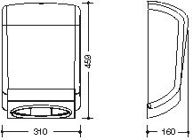 Hewi 477 Papierhandtuchspender 477.06.6000586 Behälter Weiß Transluzent, Sand 5 Hewi 477 Papierhandtuchspender 477.06.6000586 Behälter Weiß Transluzent, Sand – Bild 3