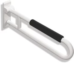 Hewi 801 Stützklappgriff 801.50.23133 900 Mm, Rubinrot, Mit Armpolster Schwarz