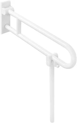 Hewi 801 Stützklappgriff 801.50.244S36 750 Mm, Koralle, Fest, Mit Fußstütze