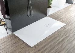 Hoesch Nias Duschwanne 4553xA.010 Weiß, Aus Solique, 110 X 80 X 3 Cm, Ungeschnitten Mineralguss