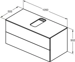 Ideal Standard Adapto Waschtisch-Unterschrank U8597FF 1050x502x505mm, 2 Auszüge, Pinie Hell Dekor -Langlebige Werkzeuge Ideal Standard Adapto Waschtisch Unterschrank U8597FF 1050x502x505mm 2 Auszuege Pinie hell Dekor 2