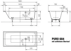 Kaldewei Puro Badewanne 258430003030 160x70cm, Überlauf Seitlich, Antislip Perl-Effekt, Bahamabeige -Langlebige Werkzeuge Kaldewei Puro Badewanne 258430003030 160x70cm Ueberlauf seitlich Antislip Perl Effekt bahamabeige 2