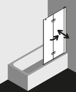 Kermi Diga Badewannen-Faltwand DI2PR120152AK 120x150cm, Weiß, ESG Klar, Rechts 9 Kermi Diga Badewannen-Faltwand DI2PR120152AK 120x150cm, Weiß, ESG Klar, Rechts -Langlebige Werkzeuge Kermi Diga Badewannen Faltwand DI2PR120152AK 120x150cm weiss ESG klar rechts 2