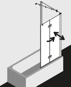 Kermi Diga Badewannen-Faltwand DI2PR120152AK 120x150cm, Weiß, ESG Klar, Rechts 11 Kermi Diga Badewannen-Faltwand DI2PR120152AK 120x150cm, Weiß, ESG Klar, Rechts -Langlebige Werkzeuge Kermi Diga Badewannen Faltwand DI2PR120152AK 120x150cm weiss ESG klar rechts 4