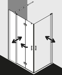 Kermi Diga Eckeinstieg-Hälfte Pendel-Falttür M Festfeld DIF2R120182PK 120x185cm, Weiß, ESG Klar Clean, Rechts, Auf Duschwanne -Langlebige Werkzeuge Kermi Diga Eckeinstieg Haelfte Pendel Falttuer m Festfeld DIF2R120182PK 120x185cm weiss ESG klar Clean rechts auf Duschwanne 2