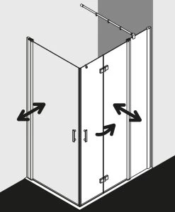 Kermi Diga Eckeinstieg-Hälfte Pendel-Falttür M Festfeld DIF2R120182PK 120x185cm, Weiß, ESG Klar Clean, Rechts, Auf Duschwanne -Langlebige Werkzeuge Kermi Diga Eckeinstieg Haelfte Pendel Falttuer m Festfeld DIF2R120182PK 120x185cm weiss ESG klar Clean rechts auf Duschwanne 3