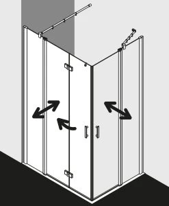 Kermi Diga Eckeinstieg-Hälfte Pendel-Falttür M Festfeld DIF2R120182PK 120x185cm, Weiß, ESG Klar Clean, Rechts, Auf Duschwanne -Langlebige Werkzeuge Kermi Diga Eckeinstieg Haelfte Pendel Falttuer m Festfeld DIF2R120182PK 120x185cm weiss ESG klar Clean rechts auf Duschwanne 4