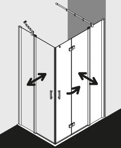 Kermi Diga Eckeinstieg-Hälfte Pendel-Falttür M Festfeld DIF2R120182PK 120x185cm, Weiß, ESG Klar Clean, Rechts, Auf Duschwanne -Langlebige Werkzeuge Kermi Diga Eckeinstieg Haelfte Pendel Falttuer m Festfeld DIF2R120182PK 120x185cm weiss ESG klar Clean rechts auf Duschwanne 5
