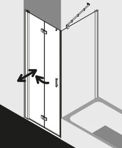 Kermi Diga Pendel-Falttür Für Seitenwand DI2SL12318VPK 123x185cm, Silber Hochglanz, ESG Klar Clean, Links, Auf Duschplatz -Langlebige Werkzeuge Kermi Diga Pendel Falttuer fuer Seitenwand DI2SL12318VPK 123x185cm silber hochglanz ESG klar Clean links auf Duschplatz 2