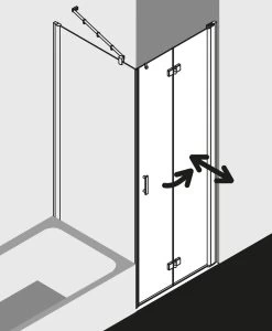Kermi Diga Pendel-Falttür Für Seitenwand DI2SL12318VPK 123x185cm, Silber Hochglanz, ESG Klar Clean, Links, Auf Duschplatz -Langlebige Werkzeuge Kermi Diga Pendel Falttuer fuer Seitenwand DI2SL12318VPK 123x185cm silber hochglanz ESG klar Clean links auf Duschplatz 3