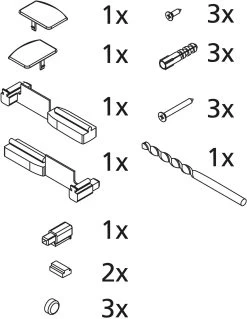 Kermi Ersatzteilset 2532038 Faltwand, 2-flügelig (V2 FW2)