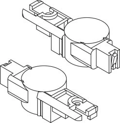 Kermi Ibiza 2000 Lager 2533575 Ersatzteilset, Silber Mattglanz