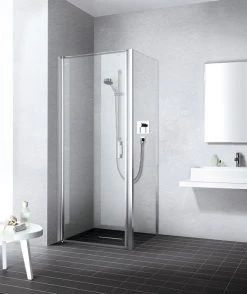 Kermi Liga Pendeltür Für Seitenwand LI1WL10520VAK 105x200cm, Silber Hochglanz, ESG Klar, Links, Auf Duschwanne -Langlebige Werkzeuge Kermi Liga Pendeltuer fuer Seitenwand LI1WL10520VAK 105x200cm silber hochglanz ESG klar links auf Duschwanne 2