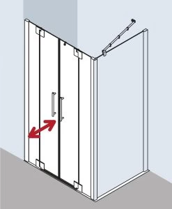 Kermi Pasa XP Pendeltür Mit Festfeldern PXPTF11018VAK 110x185cm, Silber Hochglanz, ESG Klar, Auf Duschwanne -Langlebige Werkzeuge Kermi Pasa XP Pendeltuer mit Festfeldern PXPTF11018VAK 110x185cm silber hochglanz ESG klar auf Duschwanne 2