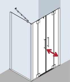 Kermi Pasa XP Pendeltür Mit Festfeldern PXPTF11018VAK 110x185cm, Silber Hochglanz, ESG Klar, Auf Duschwanne -Langlebige Werkzeuge Kermi Pasa XP Pendeltuer mit Festfeldern PXPTF11018VAK 110x185cm silber hochglanz ESG klar auf Duschwanne 3